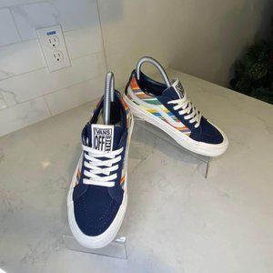 Vans "Dress Blues" Retro Stripes Sk8-Low Reissue Womens Size 6 Mens Size 4.5